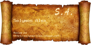 Selymes Alex névjegykártya